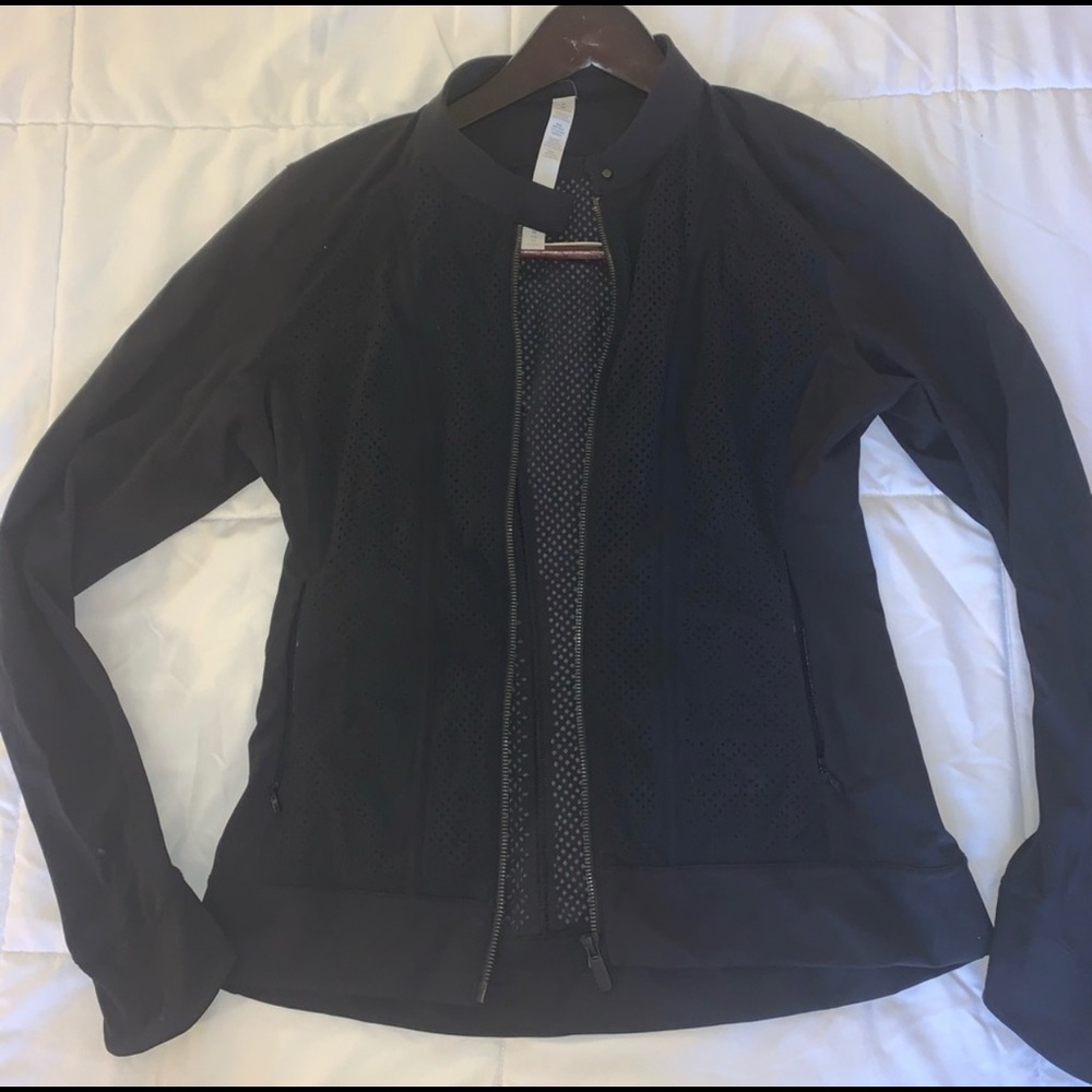 Lululemon Black Mesh Track/ Athletic Jacket